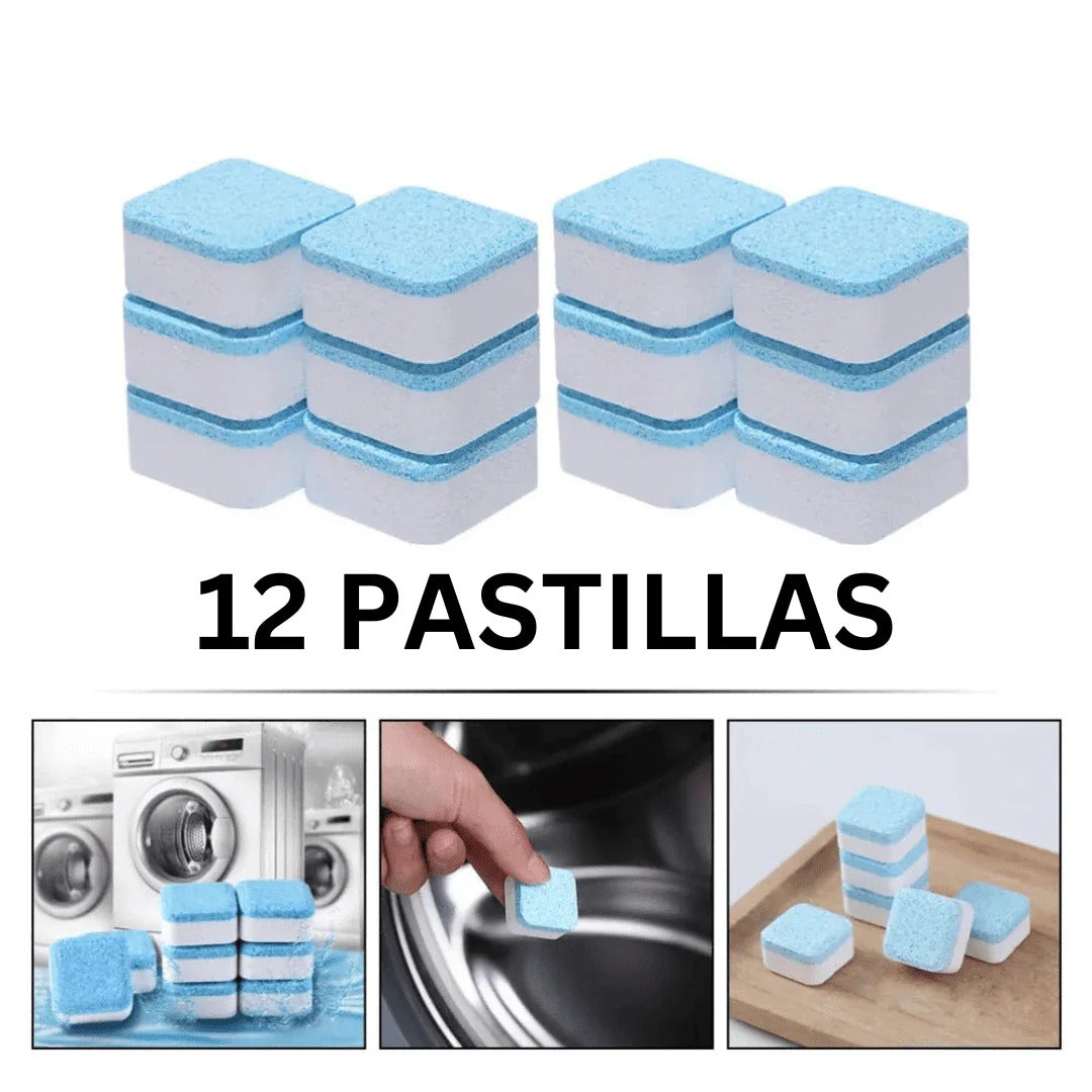PASTILLAS DE LIMPIEZA PARA LAVADORA (PACK DE 12 UNIDADES)