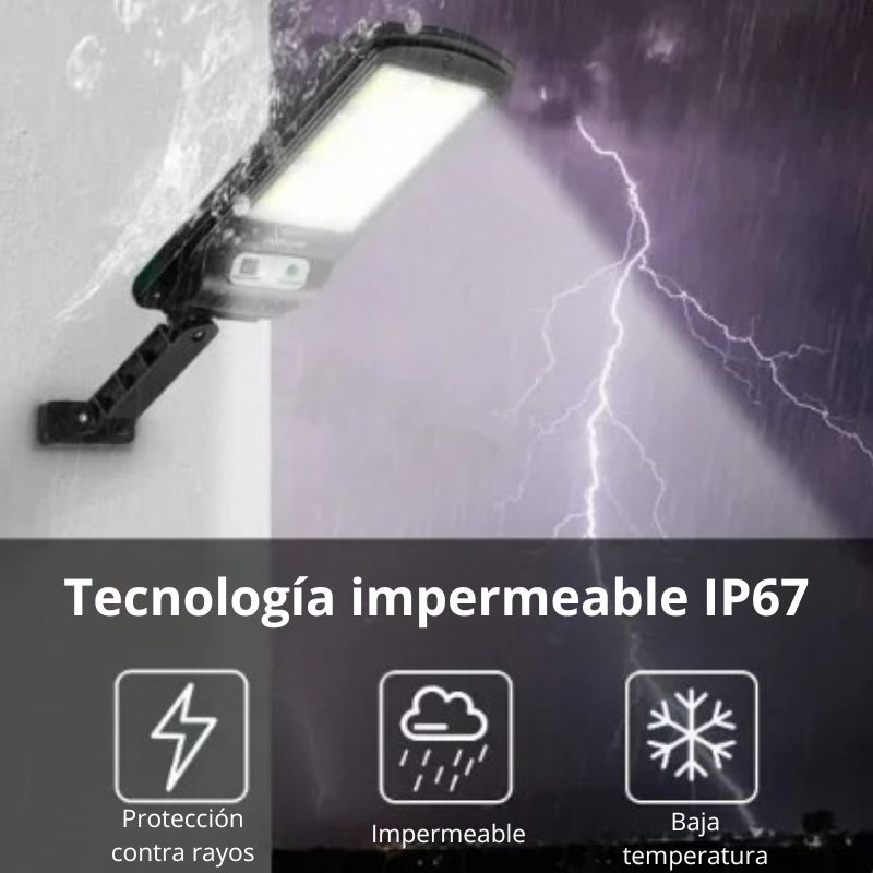 LÁMPARA SOLAR DE SEGURIDAD PARA EXTERIORES