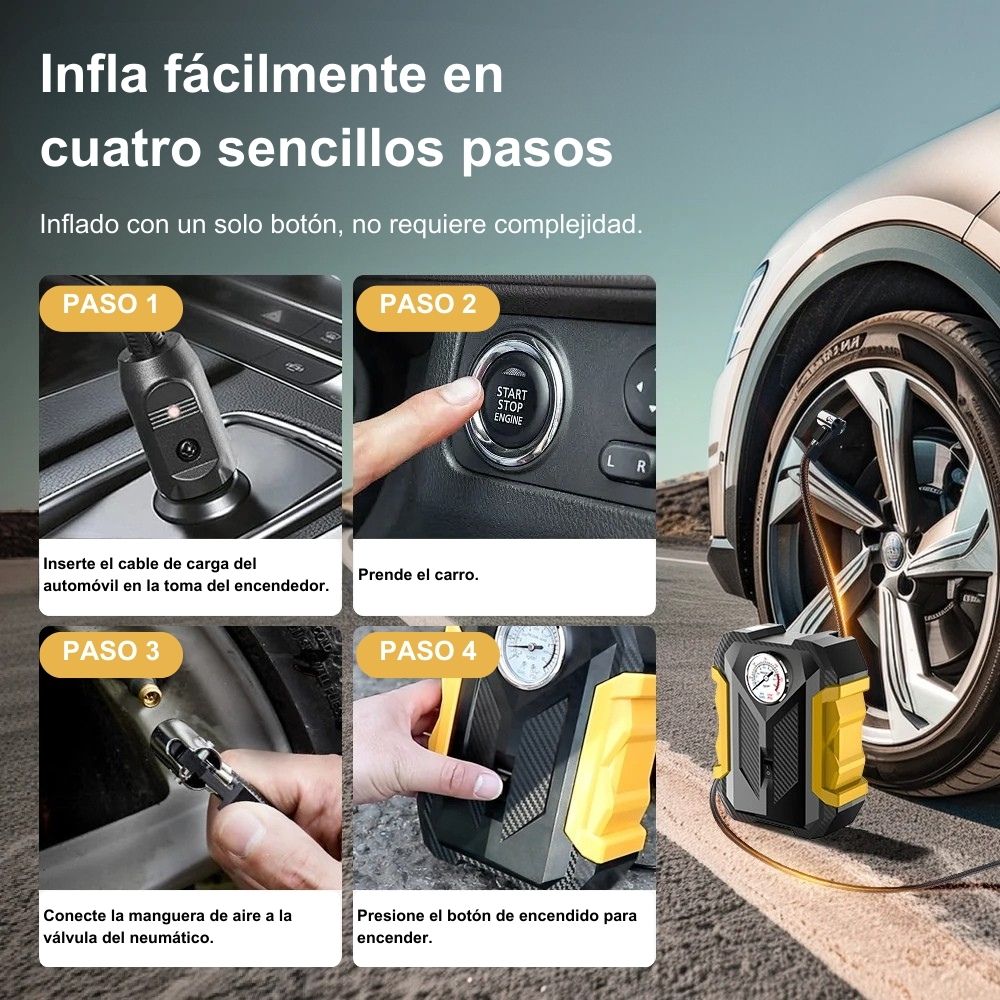 MINI INFLADOR DE LLANTAS PARA CARRO
