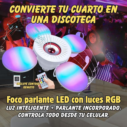 FOCO PARLANTE LED A CONTROL REMOTO